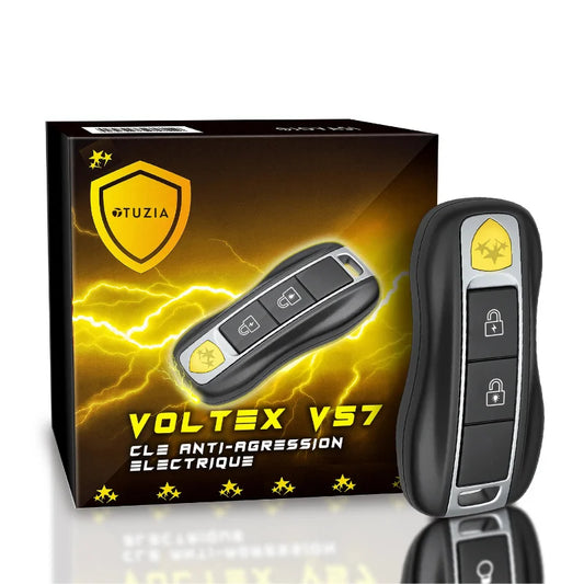 Llave Antiagresión Eléctrica (Linterna, Electroshock, Alarma)