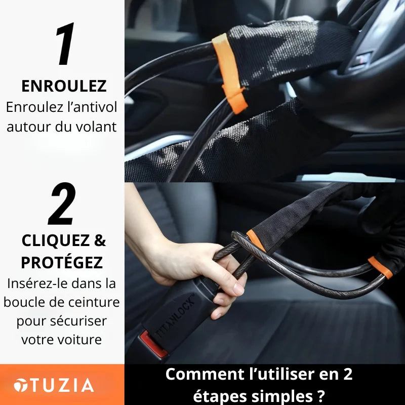 Antivol Volant Universel Haute Sécurité