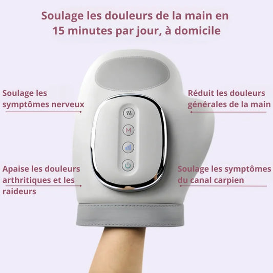 Masseur de mains chauffant à compression